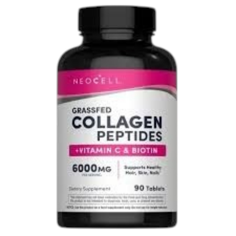 NeoCell Grassfed Collagen + Vitamin C & Biotin for Healthy Skin, Hair, Nail, 90 Tablets, USA