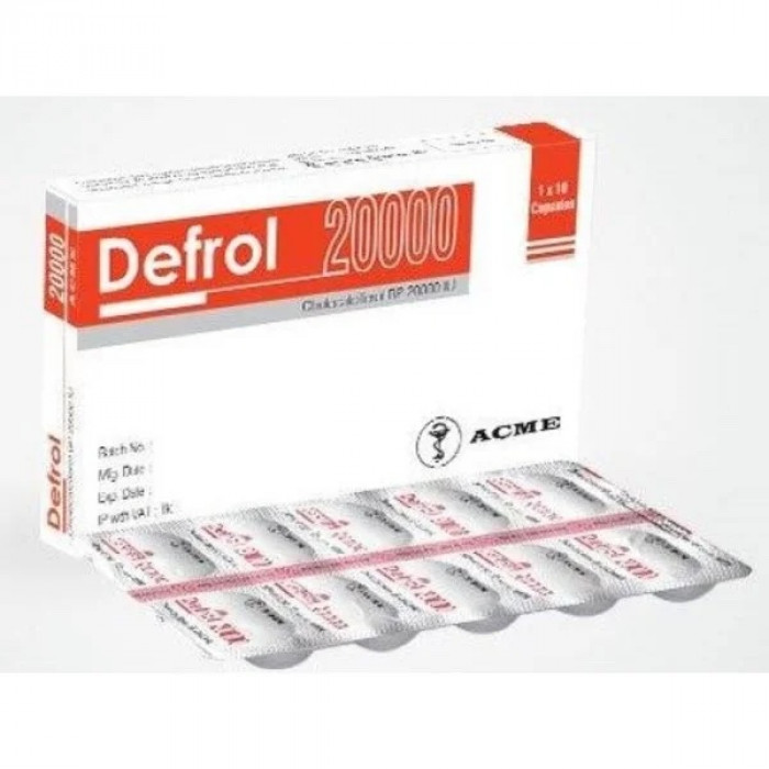 Defrol 20000 IU Capsule 10's