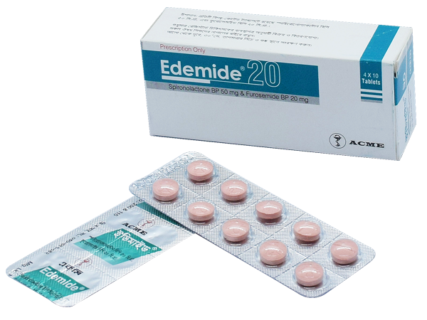 Edemide 20mg+50mg Tablet 1 Strip