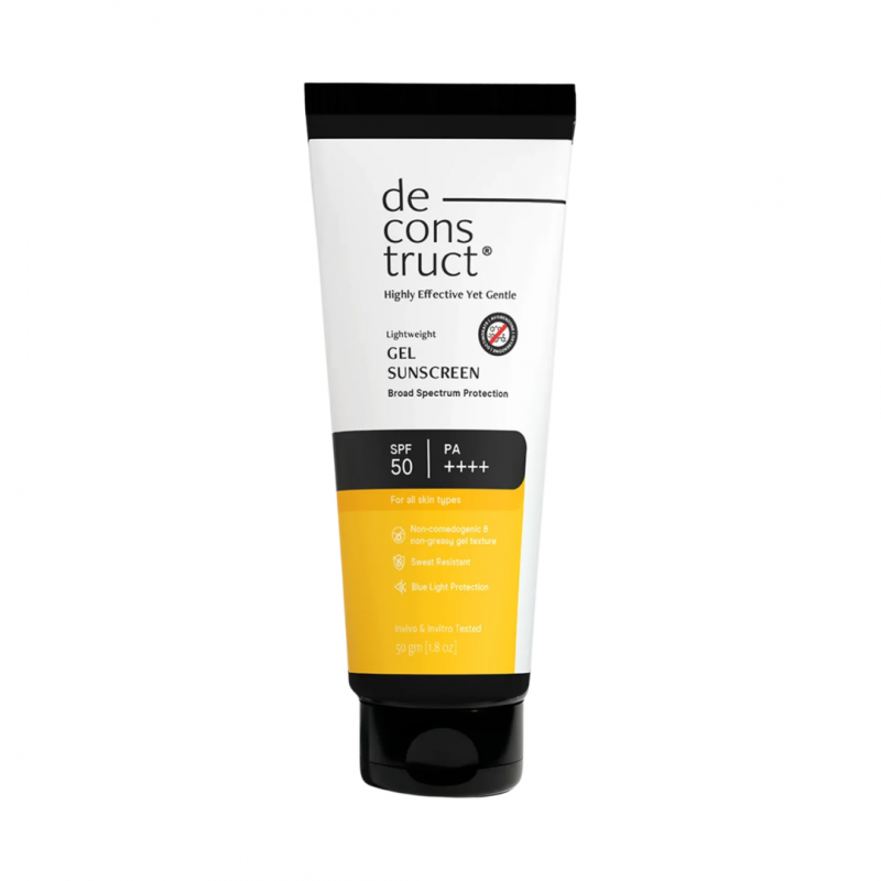 Deconstruct Lightweight Gel Water Resistant Sunscreen for Oily Skin SPF 50+ PA+++ 50g