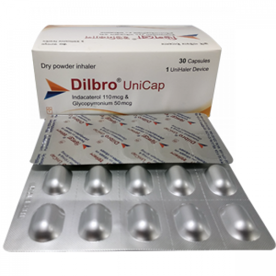 Dilbro 50mcg+110mcg UniCap Capsule with Device (Box)