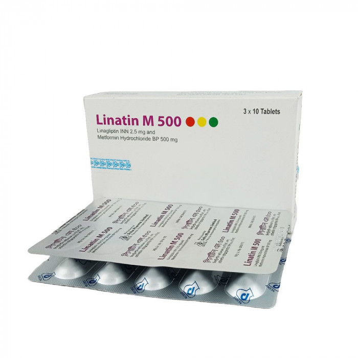 Linatin M 2.5mg+500mg Tablet